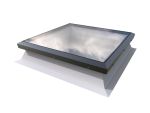 Flat glass rooflight flat roof window fitted with a 150mm kerb