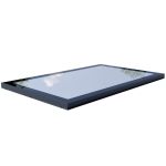 Skyseal flat glass rooflight with black aluminium frame, Made in Britain
