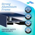 Strong aluminium frame feature graphic for the Skyseal fixed rooflight