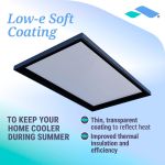 Low-E soft coating feature graphic for the Skyseal flat glass rooflight